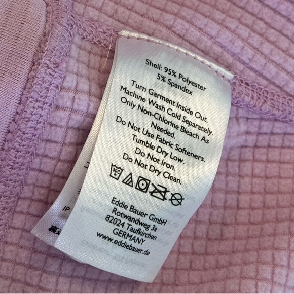 Eddie Bauer Full Zip Hoodie Jacket ‘FirstAscent’ Activewear, Lavender- size M - Picture 9 of 10